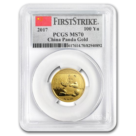 2017 China 8 Gram Gold Panda MS-70 PCGS (FS) 2017 China 8 Gram Gold Panda MS-70 PCGS (FS)